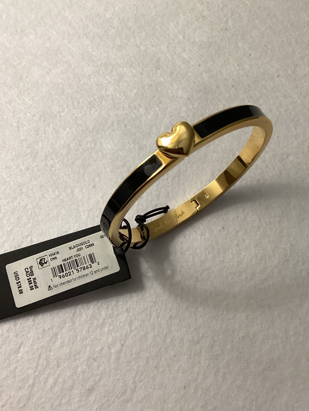 Kate Spade Heart You Enamel Hinged Bangle - Picture 6 of 10